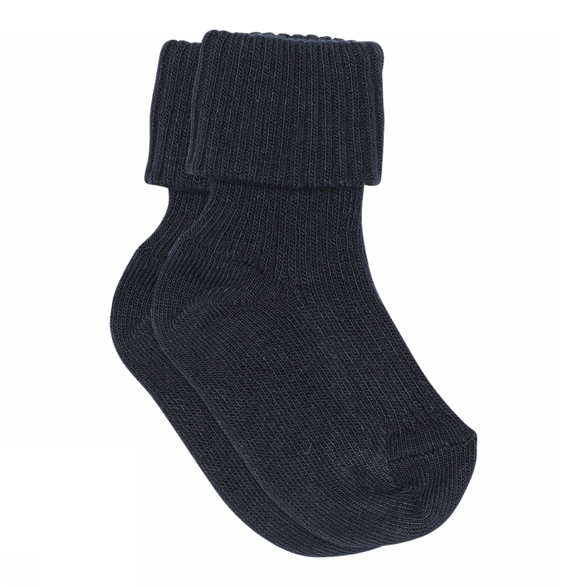 Cotton rib baby socks - Navy
