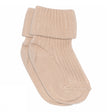Cotton rib baby socks - Rose Dust