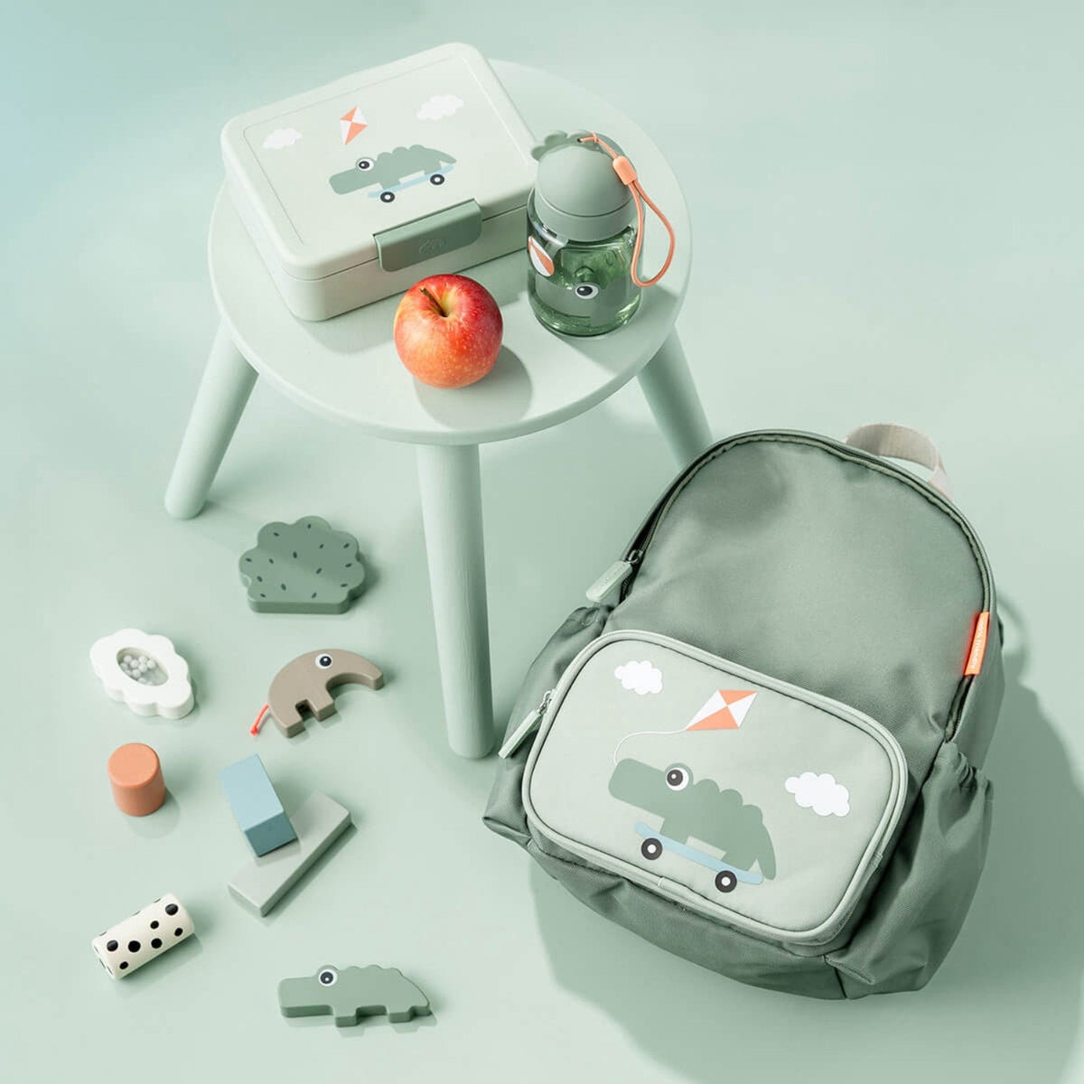 DonebyDeer Green Madkasse Med Opdeler Playground