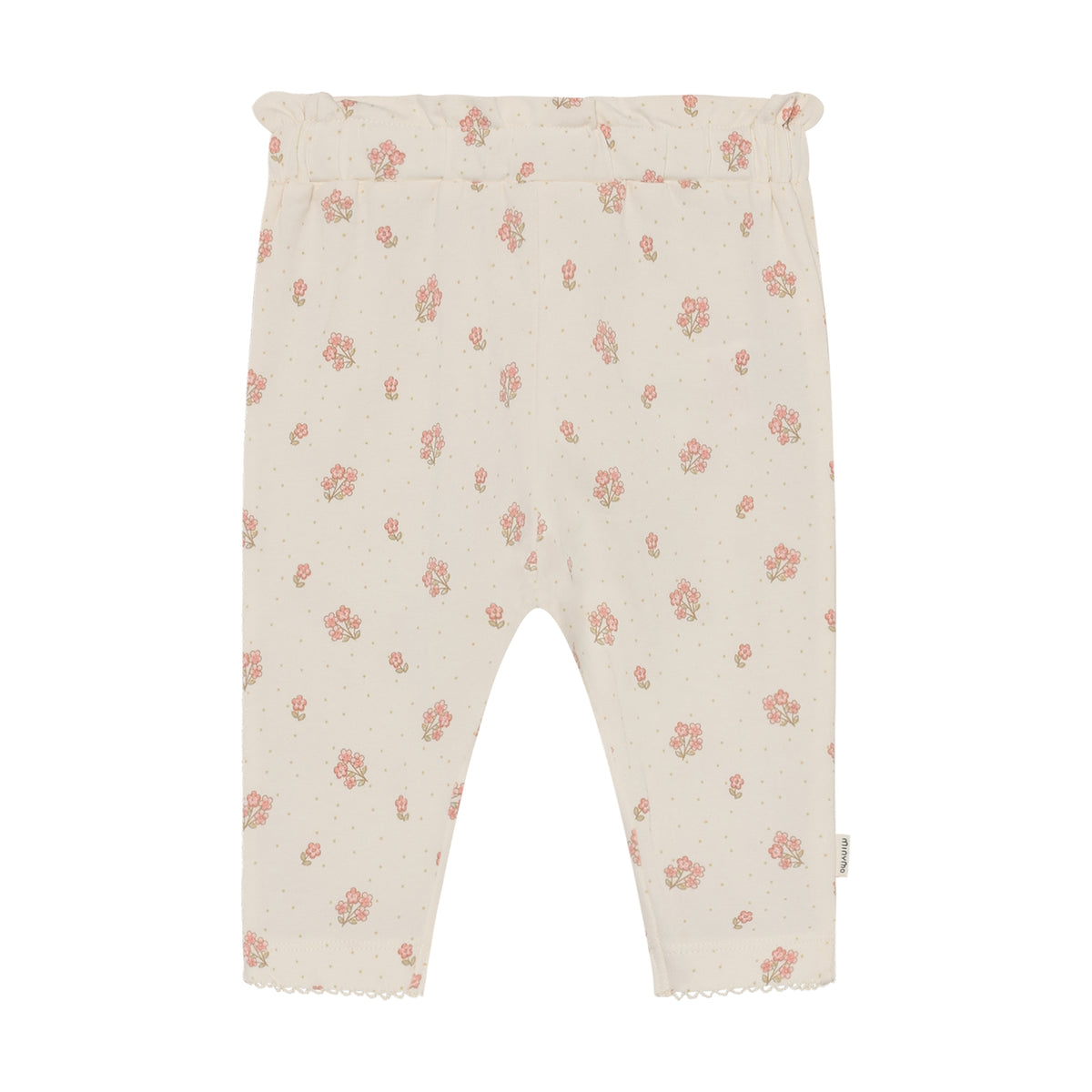Minymo - Hvide bukser med blomster 114328