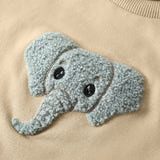 Minymo - Beige Trøje med Elefant 114355