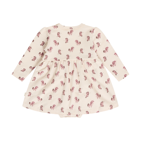 Body Dress LS AOP Sweat - Pink Tint