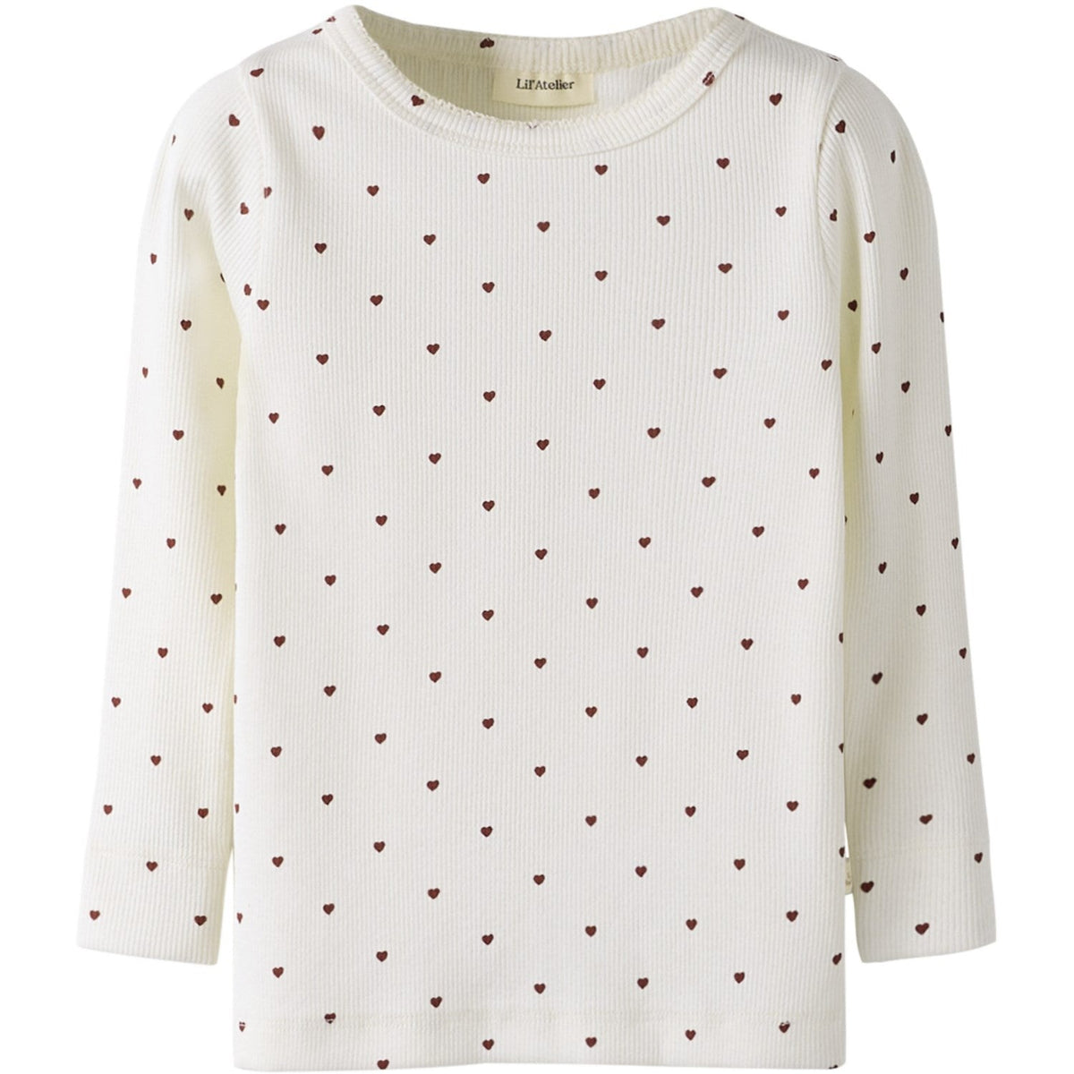Lil'Atelier Coconut Milk Heart Nmfgago Ls Slim Top Lil Noos