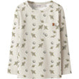 Lil'Atelier Turtledove Space Nmmlayo Geo Ls Slim Top Lil