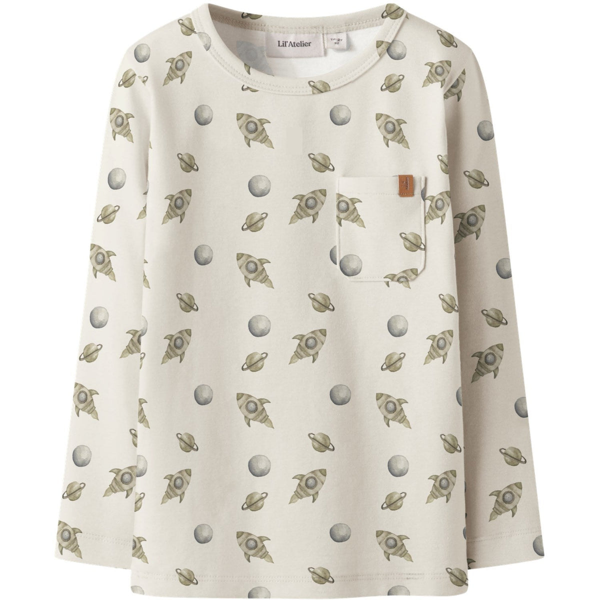 Lil'Atelier Turtledove Space Nmmlayo Geo Ls Slim Top Lil