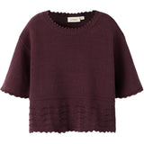 Lil'Atelier Catawba Grape Nmflola Ss Strik Top Lil
