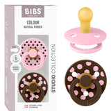 Bibs Baby Pink/Mocha Sut Studio Colour 2-Pak Polka Latex