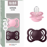 Bibs Baby Pink/Plum Sut Supreme 2-Pak Silikone