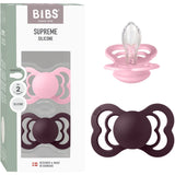 Bibs Baby Pink/Plum Sut Supreme 2-Pak Silikone