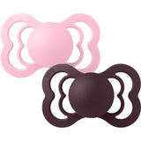 Bibs Baby Pink/Plum Sut Supreme 2-Pak Silikone