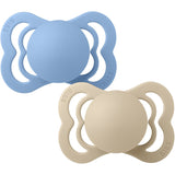Bibs Vanilla/Sky Blue Sut Supreme 2-Pak Silikone