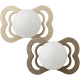 Bibs Vanilla Glow/Dark Oak Glow Sut Supreme 2-Pak Silikone