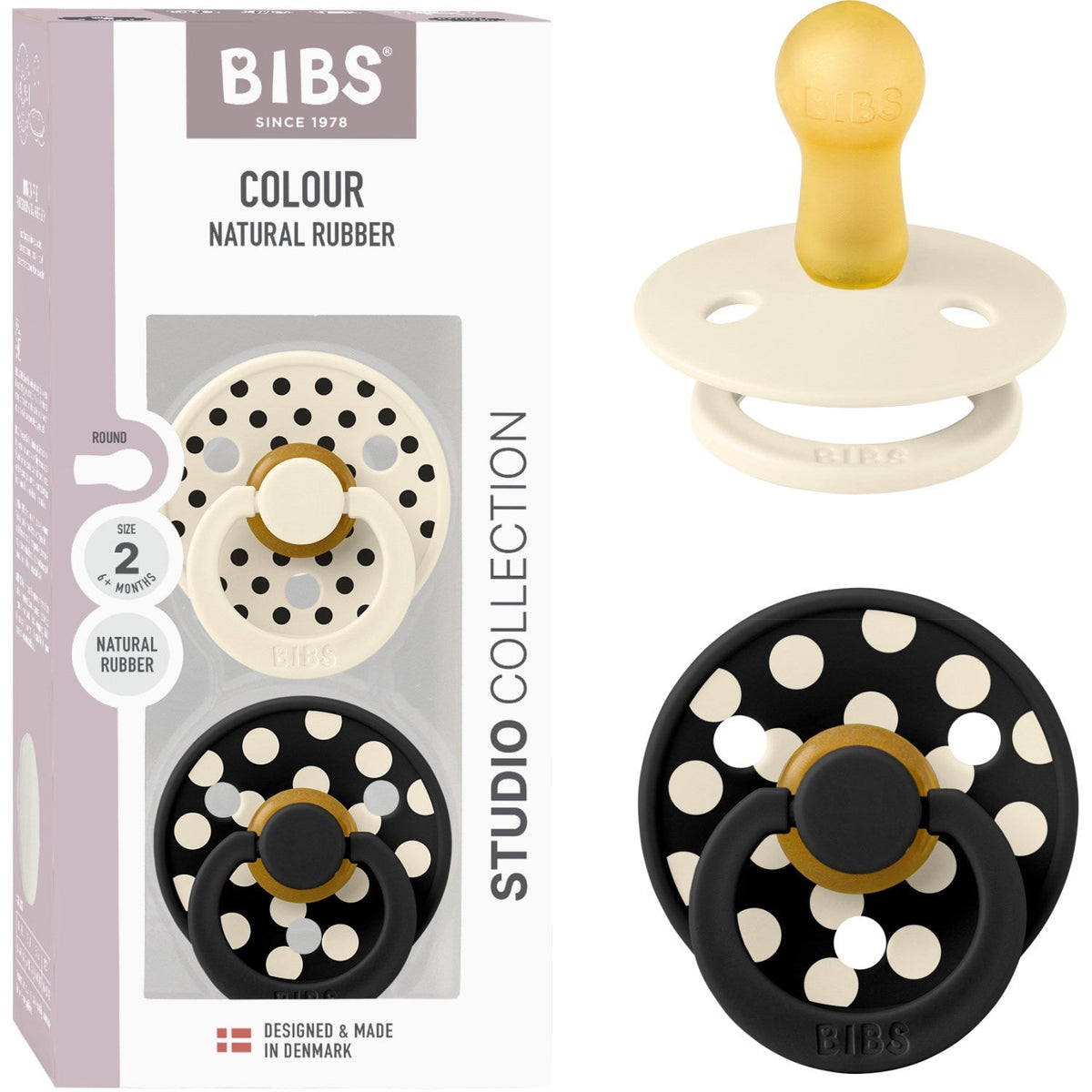 Bibs Ivory/Black Sut Studio Colour 2-Pak Polka Latex
