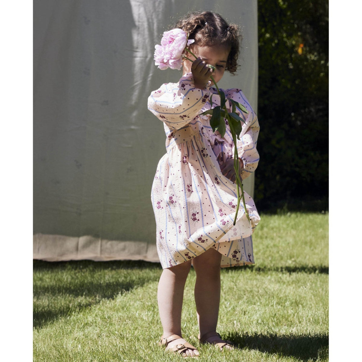 Fliink Chalk Pink Aop Colombe Ls Kjole