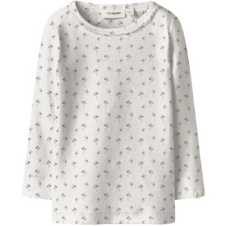 Lil'Atelier Coconut Milk Bell Flower Nmfgayo Sag Ls Slim Top Lil