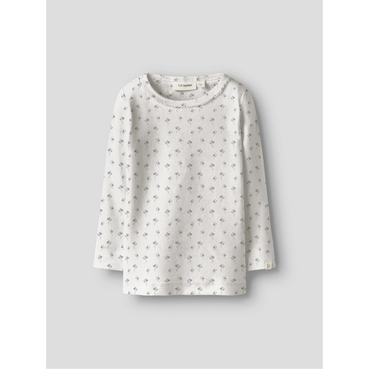 Lil'Atelier Coconut Milk Bell Flower Nmfgayo Sag Ls Slim Top Lil