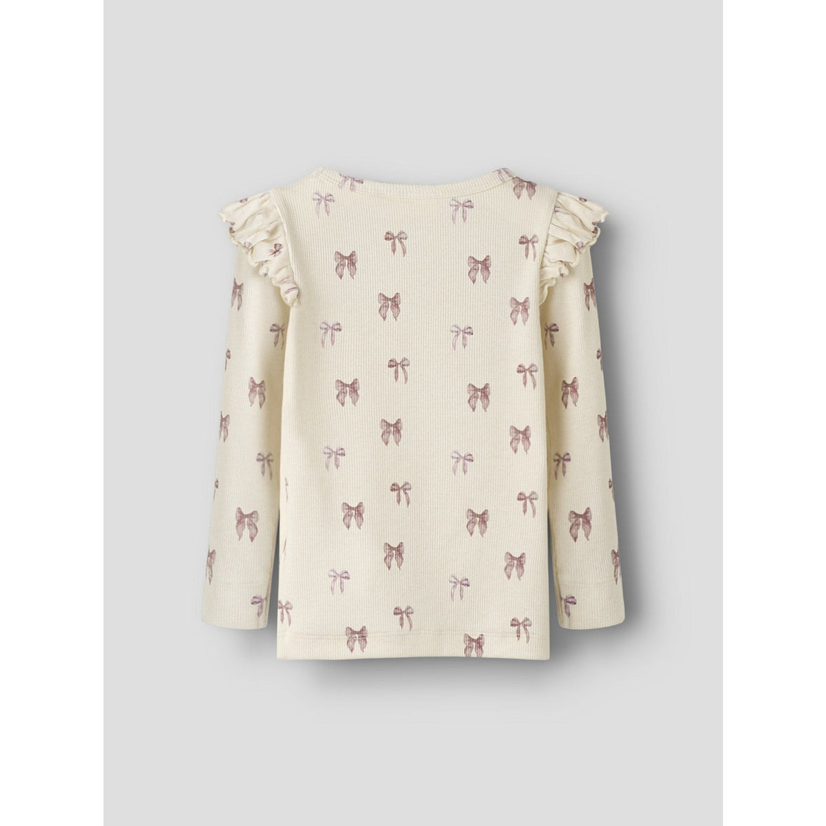 Lil'Atelier Turtledove Bow Nmfgavo Eko Ls Slim Top Lil Noos