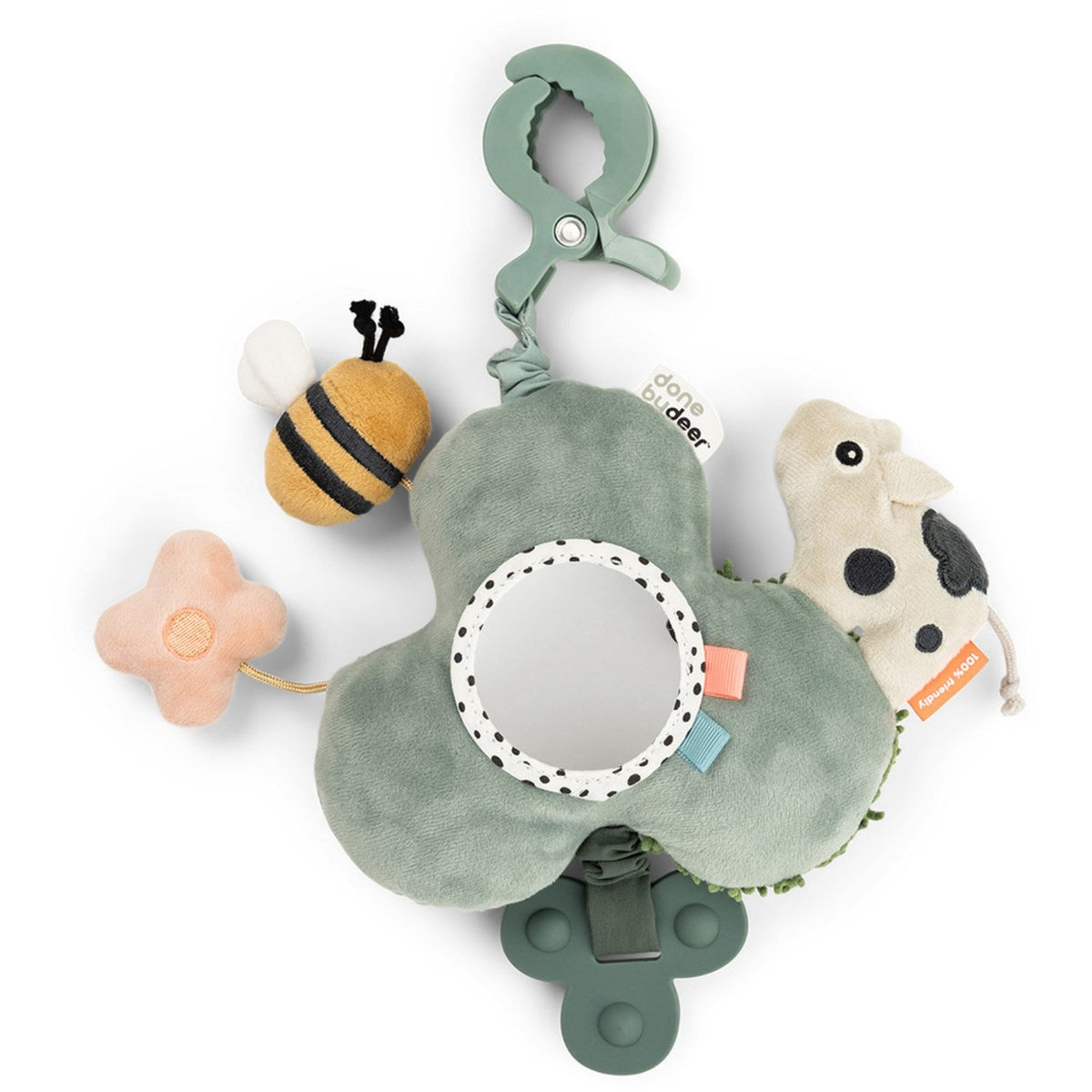 DonebyDeer Tiny Farm Green Aktivitetsspejl Med Clip