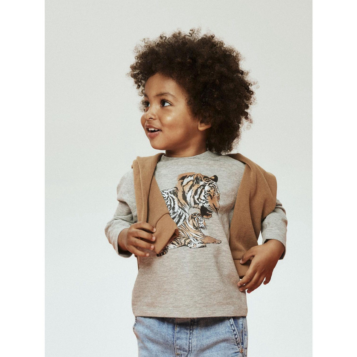 Name It Grey Melange Nmmthornton Ls Nreg Top Box