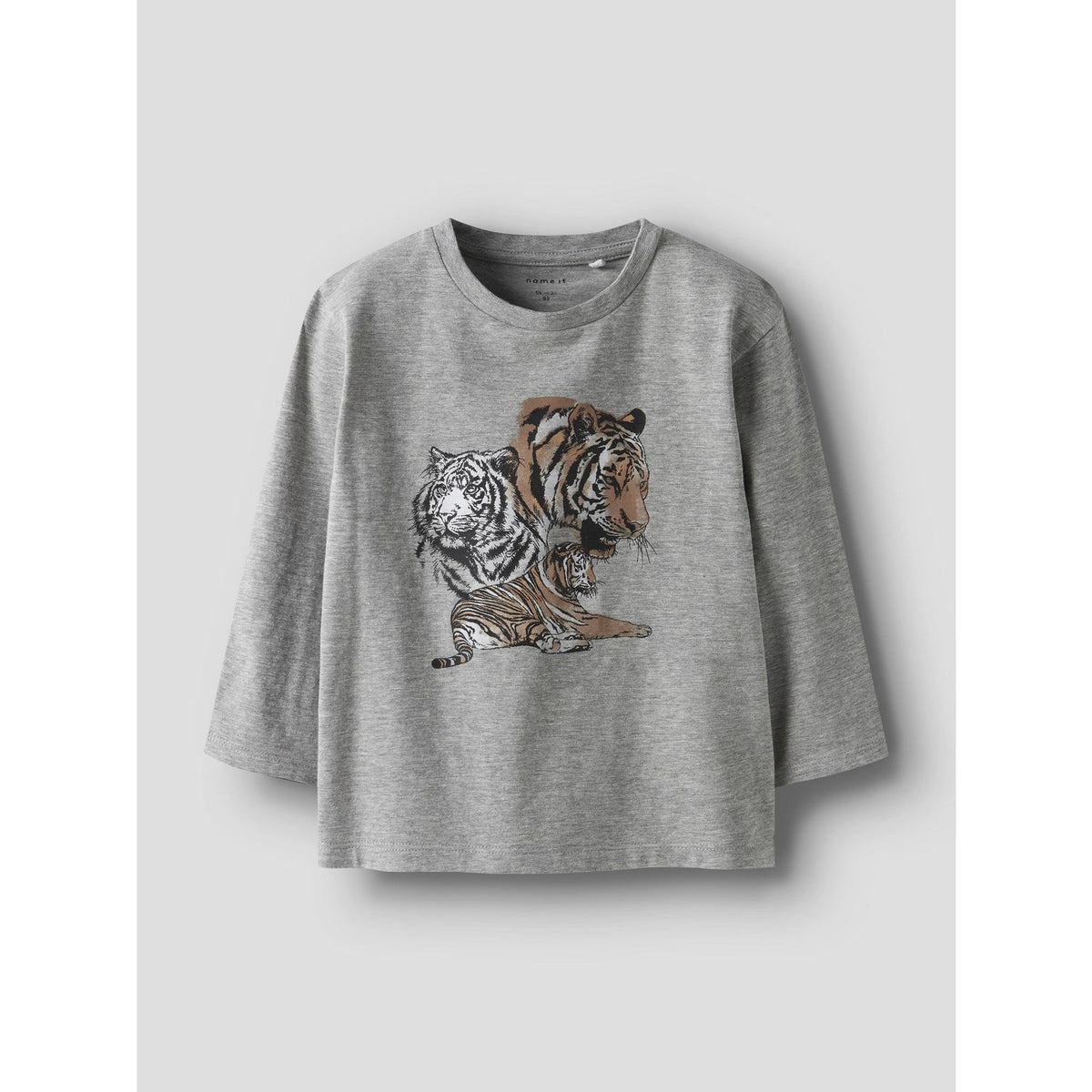 Name It Grey Melange Nmmthornton Ls Nreg Top Box