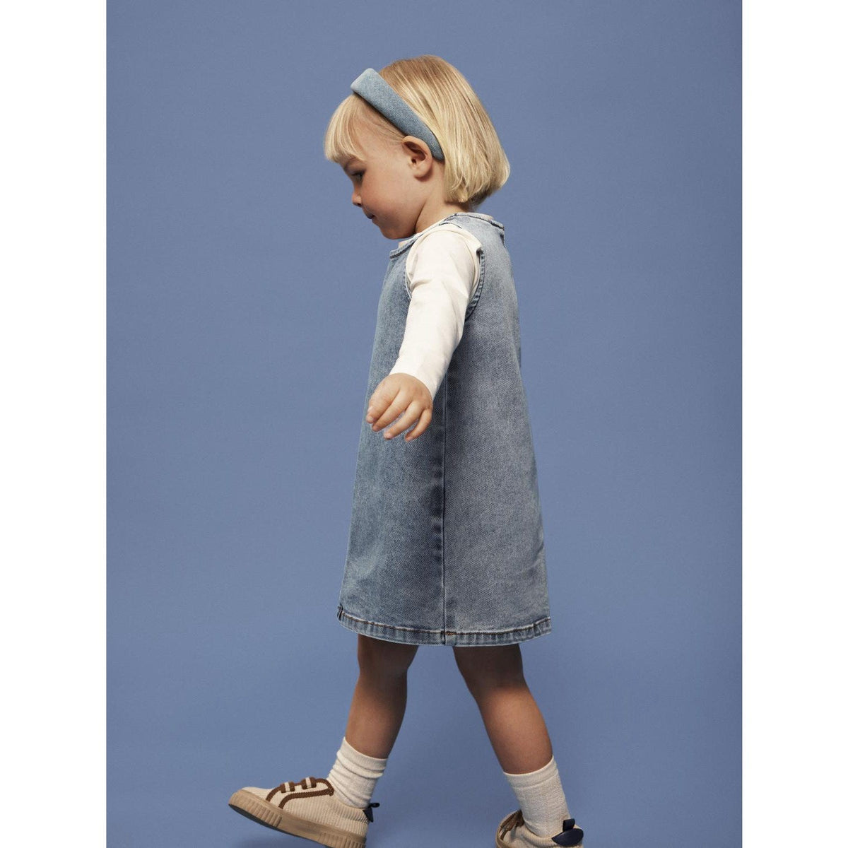 Name It Medium Blue Denim Nmfamelia Sl Dnm Kjole 2188-Gy T