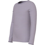 Name It Lavender Gray Lilac Marble Stripe Nmfvemma Ls Slim Top