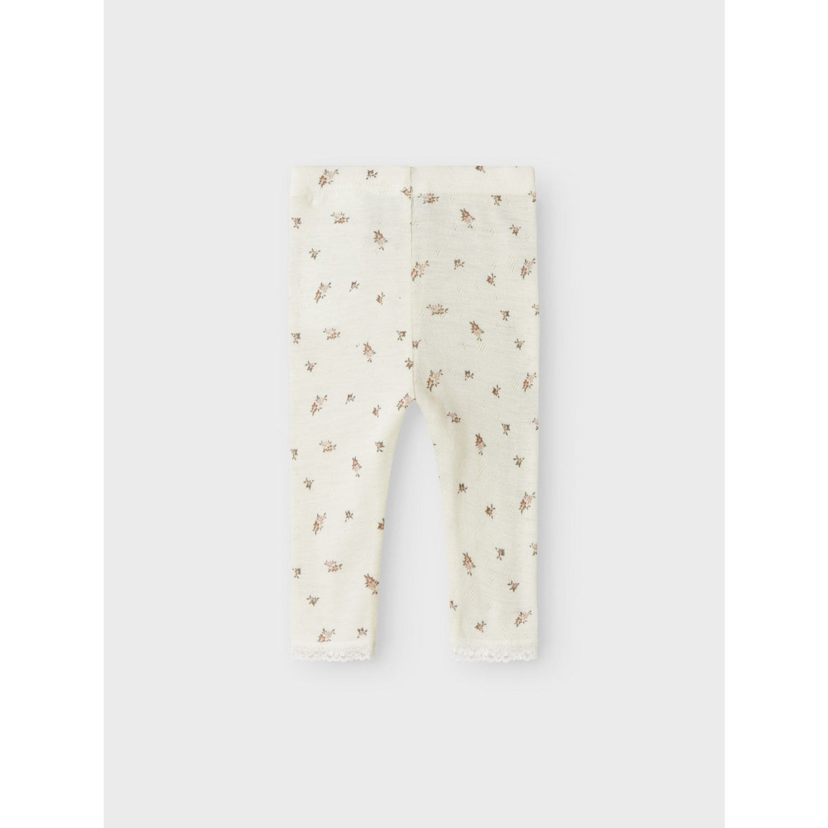 Name It Snow White Small Flowers Nbfwang Uld Needle Leggings Noos