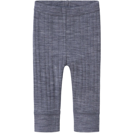 Name It Folkstone Gray Nbmwang Uld Needle Long Johns Solid Noos