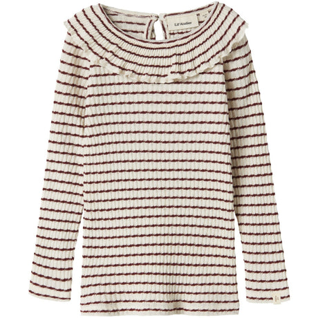 Lil'Atelier Hot Chocolate Nmfosophia Ls Slim Top Lil
