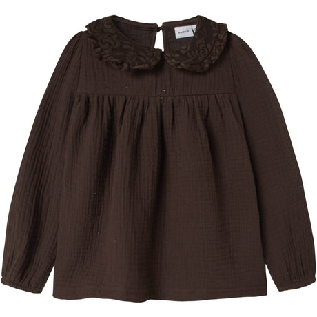 Name It Seal Brown Nmfolyssa Ls Bluse