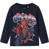 Name It Navy Blazer Nmmalvis Spider Ls Nreg Top Mar