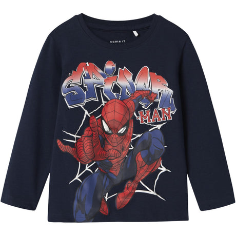 Name It Navy Blazer Nmmalvis Spider Ls Nreg Top Mar