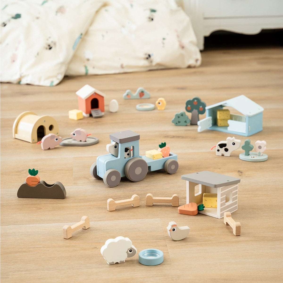 DonebyDeer Blue Tiny Farm Traktor Dotti