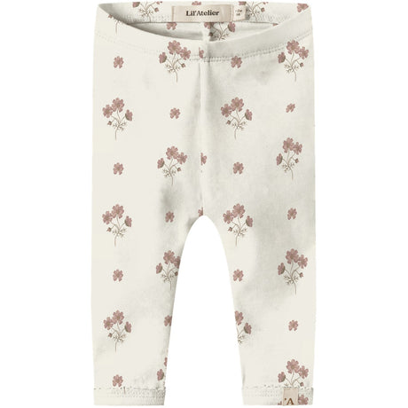 Lil'Atelier Coconut Milk Flower Pink Nbflayo Sin Slim Leggings Lil