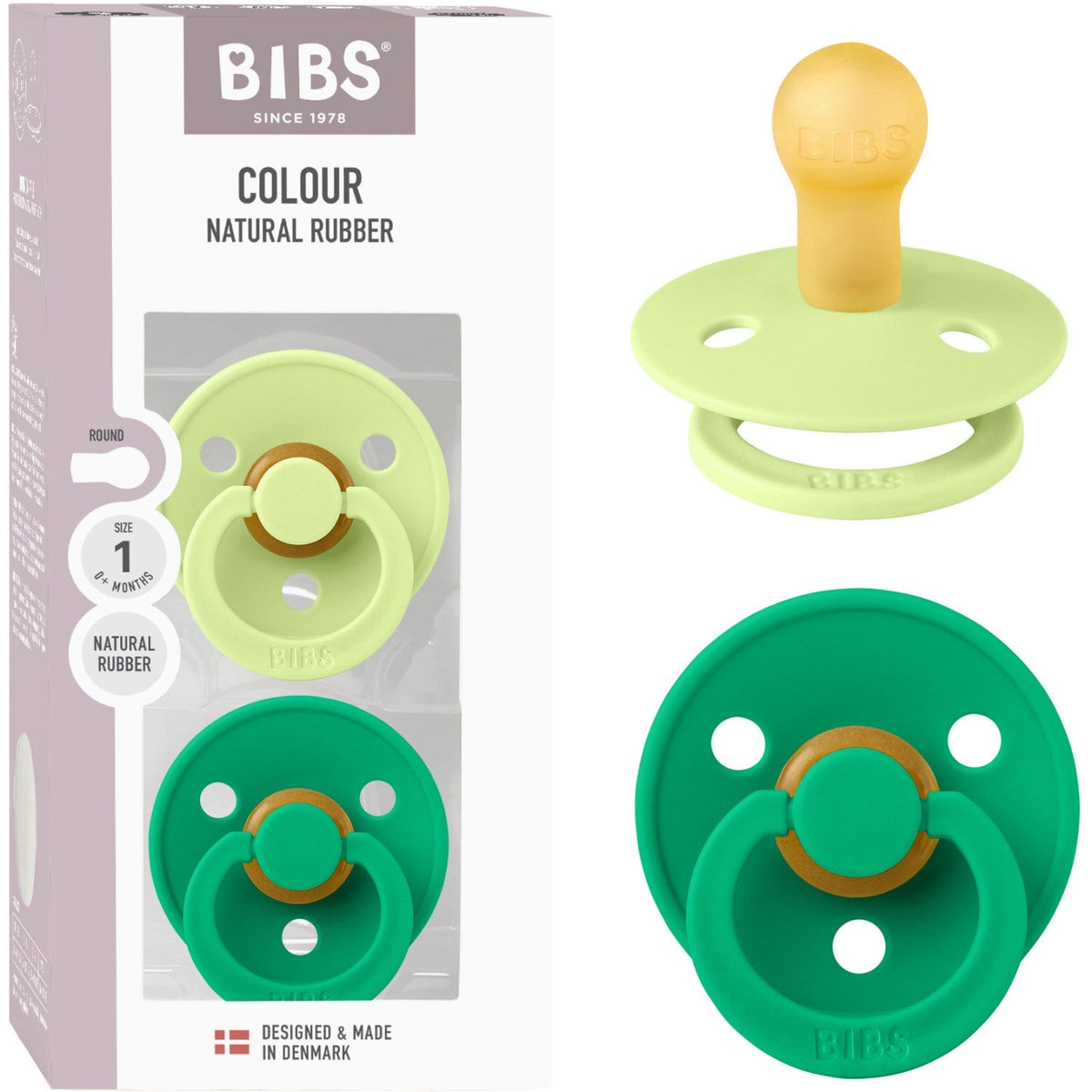 Bibs Matcha/Cactus Sut Colour 2-Pak Latex