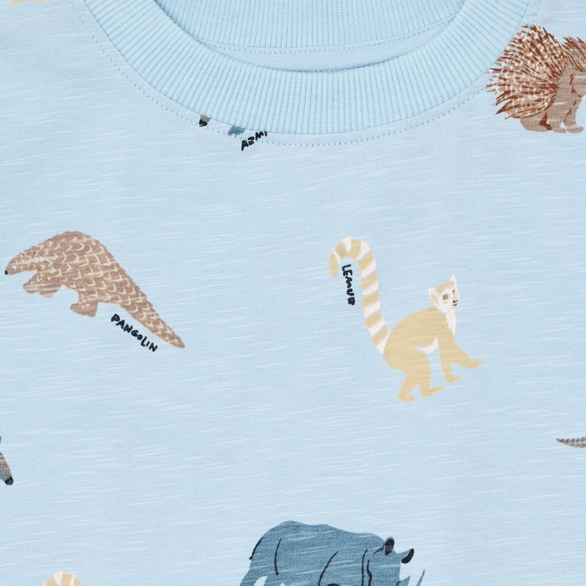 Minymo -Lyseblå T-shirt Dyr 134229