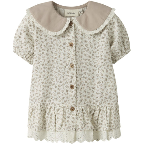 Lil'Atelier Coconut Milk Nmffjola Ss Loose Skjorte Lil