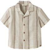 Lil'Atelier Coconut Milk Nmmfibert Ss Loose Skjorte Lil