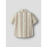 Lil'Atelier Coconut Milk Nmmfibert Ss Loose Skjorte Lil