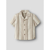 Lil'Atelier Coconut Milk Nmmfibert Ss Loose Skjorte Lil