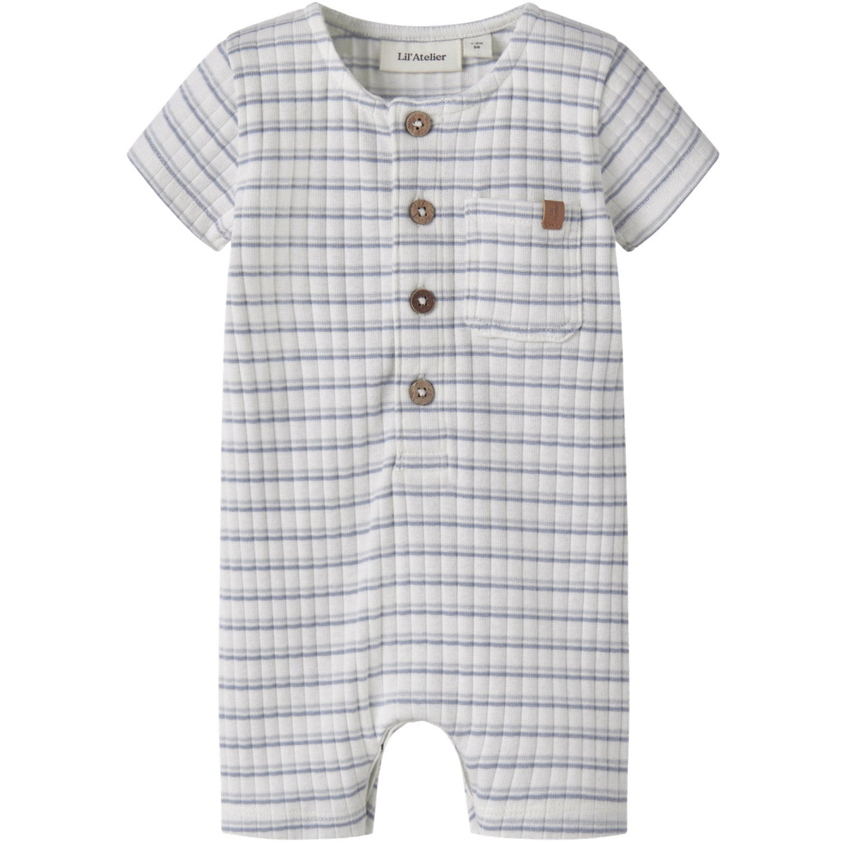 Lil'Atelier Coconut Milk Dusty Blue Nbmhaldur Ss Loose Kort Dragt Lil