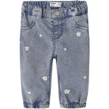 Name It Light Blue Denim Flowers Nbfrose Shaped R Emb Jeans 5321-Yb H