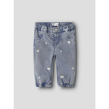Name It Light Blue Denim Flowers Nbfrose Shaped R Emb Jeans 5321-Yb H
