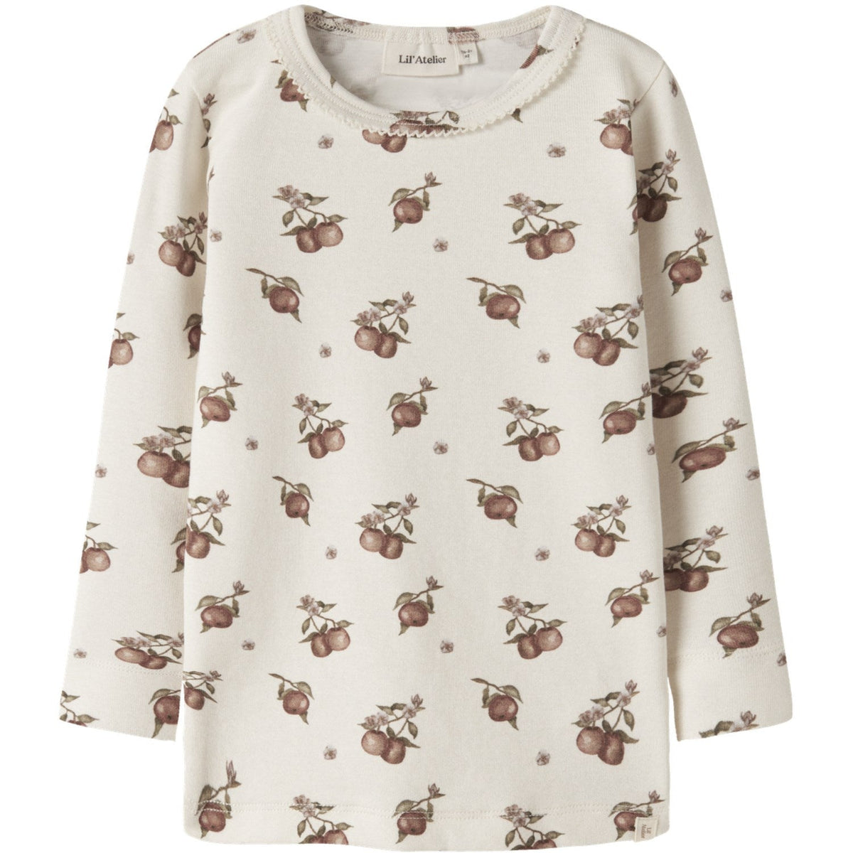 Lil'Atelier Turtledove Apples Nmfgayo Sig Ls Slim Top Lil