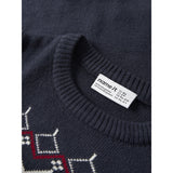 Name It Navy Blazer Nmmrissi Ls Loose Strik Cot