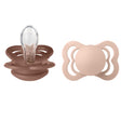 Bibs Supreme Silikone Sutter 2-pak Symmetrisk Woodchuck/Blush