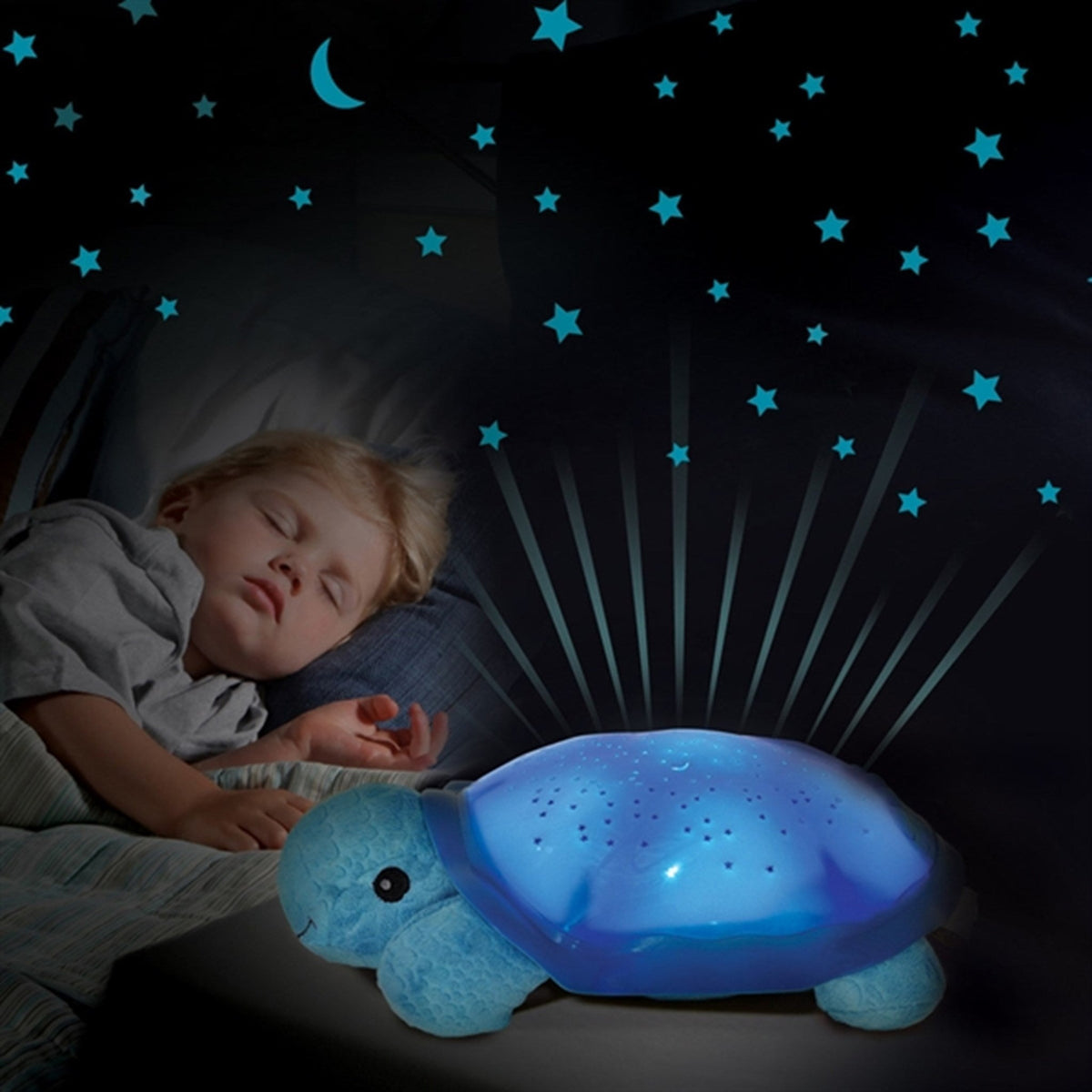 Cloud B Twilight Turtle Natlampe Blå