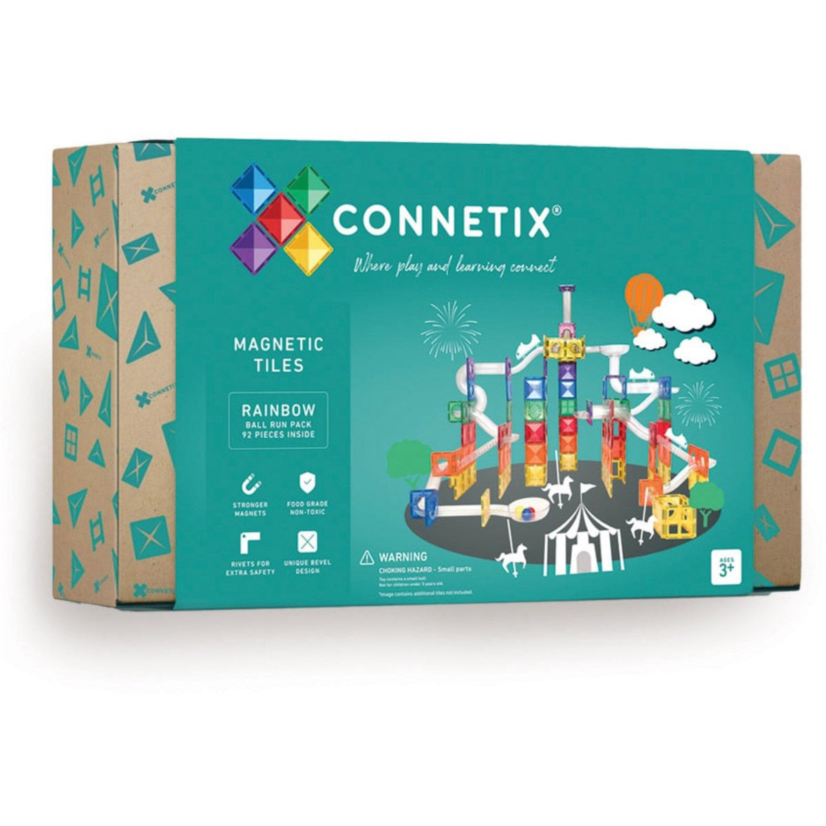 Connetix Rainbow Bold Run Pak 92 Styks