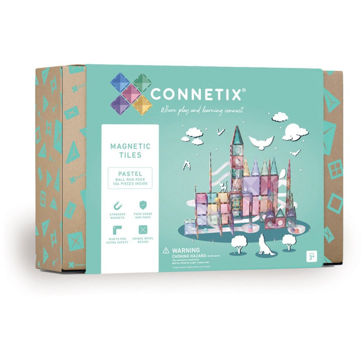 Connetix Pastel Bold Run Pak 106 Styks