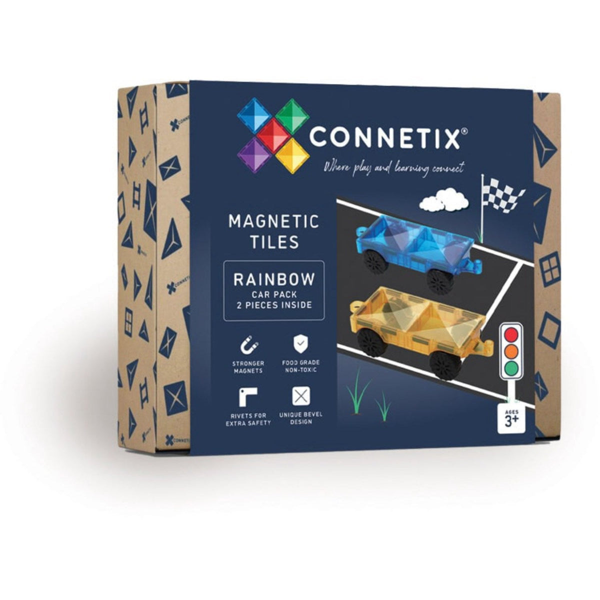 Connetix Rainbow Bil Pak 2 Styks